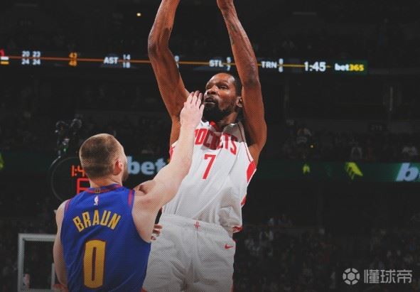  铁麻了，火箭全队三分34投仅4中&客场惨败掘金36分